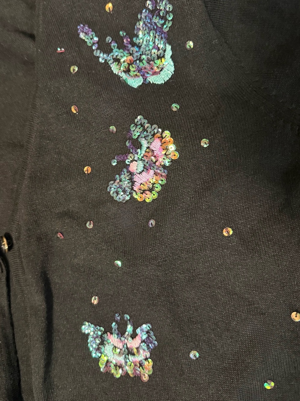 Vintage Carol Patterson Knits Butterfly Cardigan - Picture 3 of 8